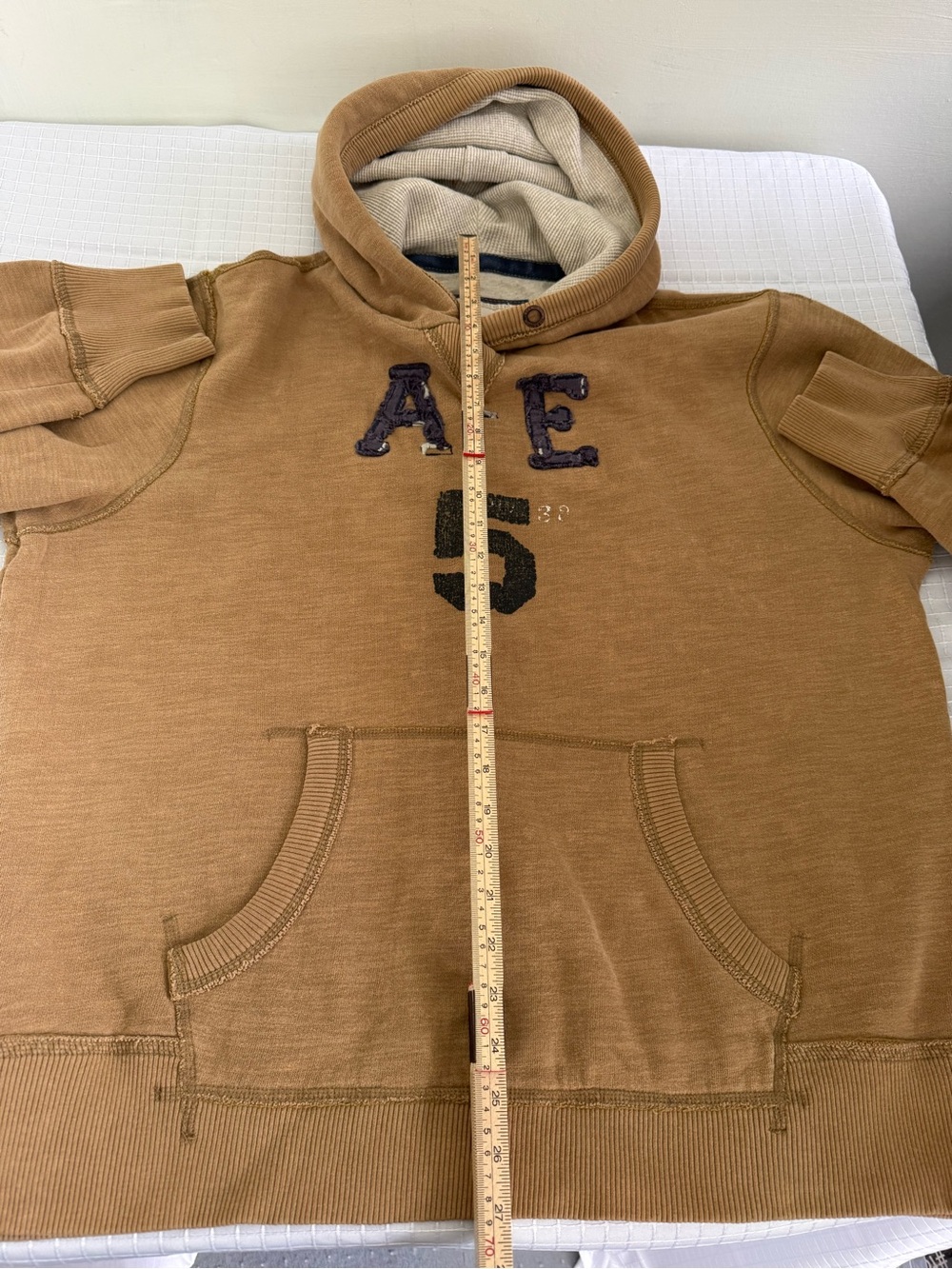 Vintage American Eagle Outfitters Cotton Pullover Hoodie Graphic Brown XL Men
